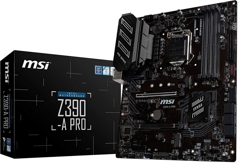 صورة MSI Z390-A PRO LGA1151 (Intel 8th and 9th Gen) M.2 USB 3.1 Gen 2 DDR4 HDMI DP CFX Dual Gigabit LAN ATX Z390 Gaming Motherboard رقم 2
