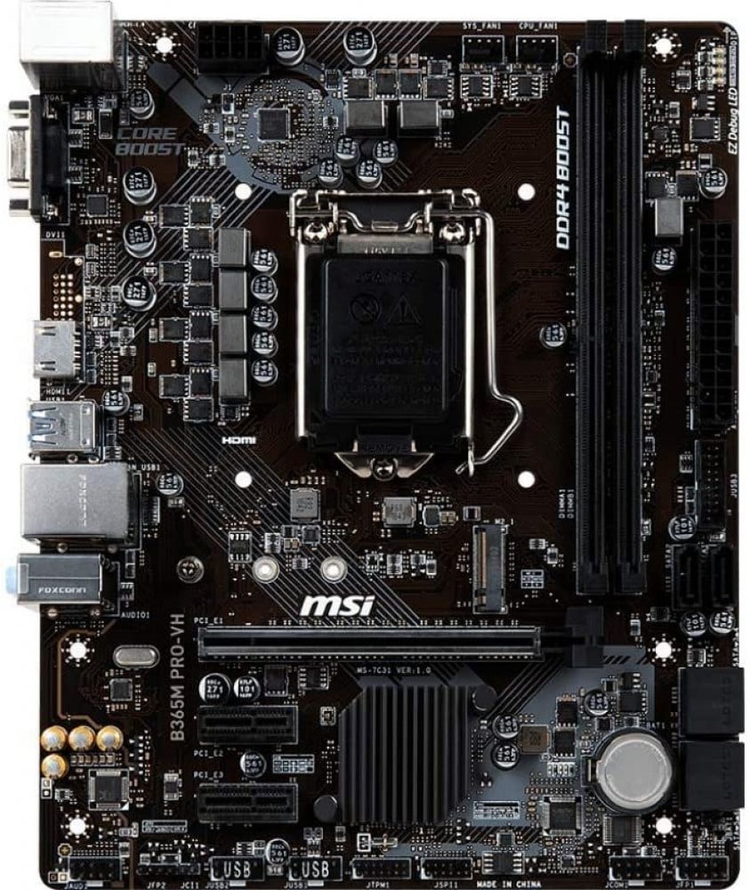 صورة MSI ProSeries Intel B365 LGA 1151 Support 9th/8th Gen Intel Processors Gigabit LAN DDR4 USB/VGA/HDMI Micro ATX Motherboard (B365M PRO-VH) (B365MPROVH) رقم 3