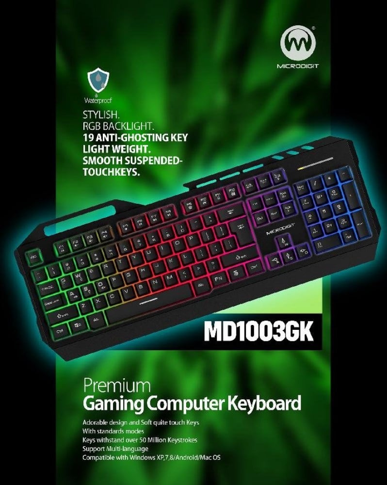 صورة MD1003GK Gaming Keyboard - MICRODIGIT رقم 2