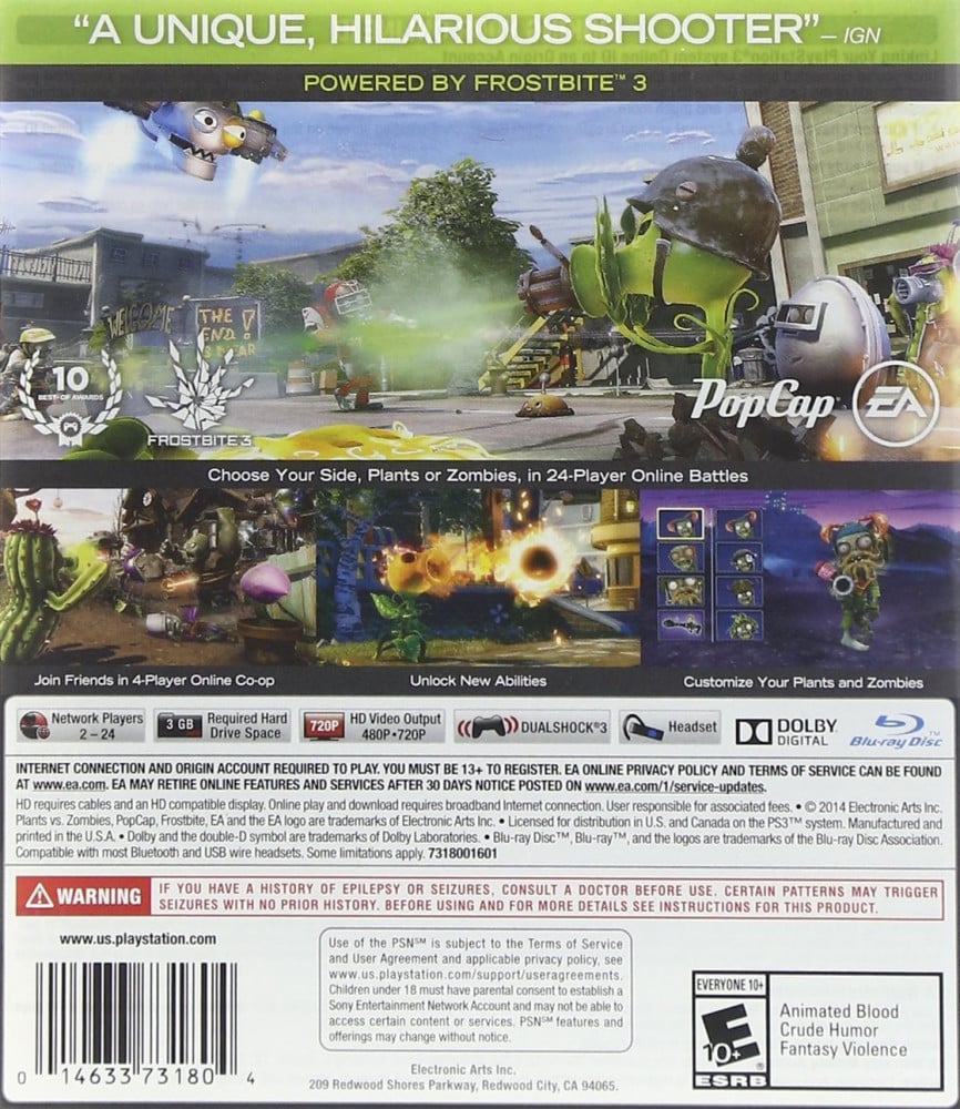 صورة بلانتس ضد زومبي قاردن سوني 3 - Plants vs Zombies Garden Warfare PS3 رقم 2
