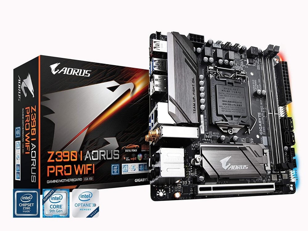 صورة GIGABYTE Z390 I AORUS PRO WiFi (Intel LGA1151Z390Mini-ItxM.2Realtek ALC1220-VbIntel GbE LANHDMIGaming Motherboard) رقم 2