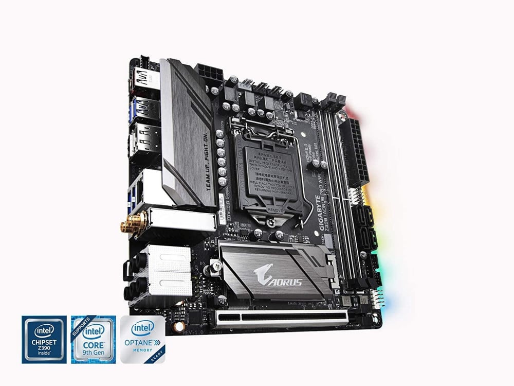 صورة GIGABYTE Z390 I AORUS PRO WiFi (Intel LGA1151Z390Mini-ItxM.2Realtek ALC1220-VbIntel GbE LANHDMIGaming Motherboard) رقم 3