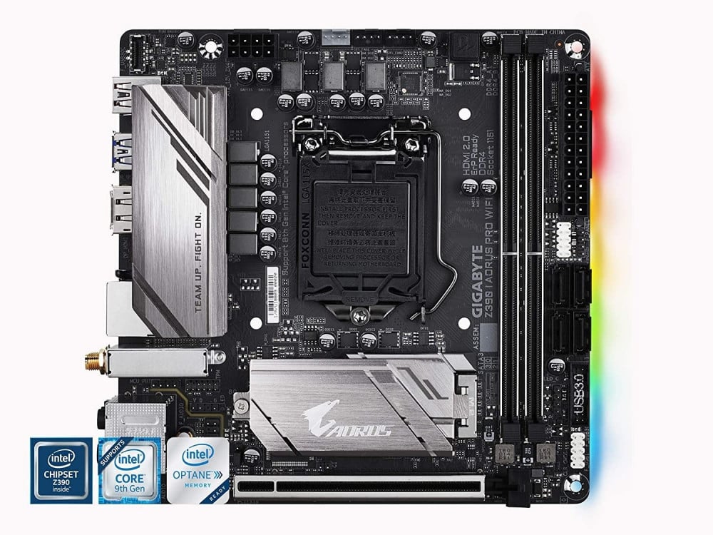 صورة GIGABYTE Z390 I AORUS PRO WiFi (Intel LGA1151Z390Mini-ItxM.2Realtek ALC1220-VbIntel GbE LANHDMIGaming Motherboard) رقم 4