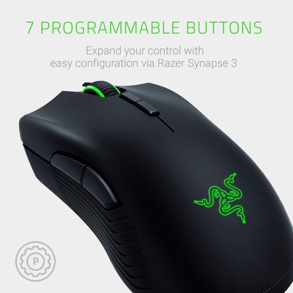 صورة ماوس Razer Mamba Wireless - دقة 16,000 DPI وأداء لاسلكي مع إضاءة RGB رقم 7