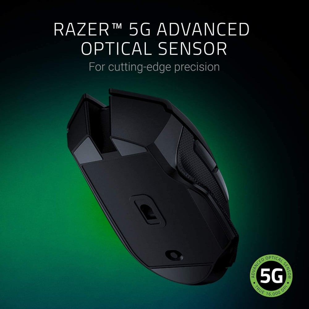 صورة Razer Basilisk X HyperSpeed Wireless Gaming Mouse: Bluetooth & Wireless Compatible, 16K DPI Optical Sensor, 6 Programmable Buttons, 450 Hr Battery, Classic Black رقم 10