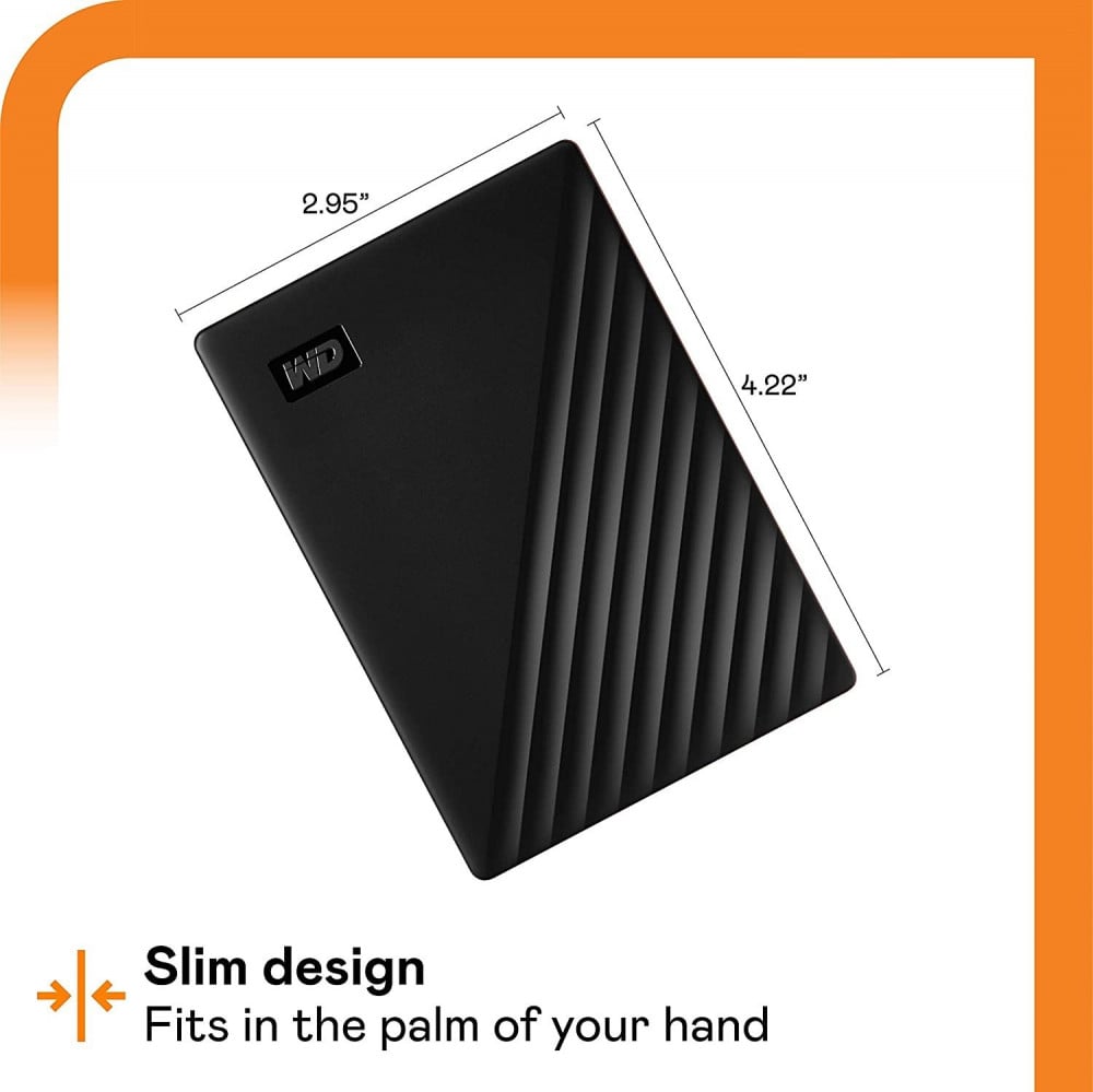 صورة WD 1TB My Passport Portable External Hard Drive, Black - WDBYVG0010BBK-WESN رقم 3