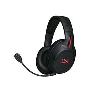 صورة سماعة هايبر اكس - HyperX Cloud Flight - Wireless Gaming Headset, with Long Lasting Battery Upto 30 hours of Use, Detachable Noise Cancelling Microphone, Red LED Light, Bass, Comfortable Memo