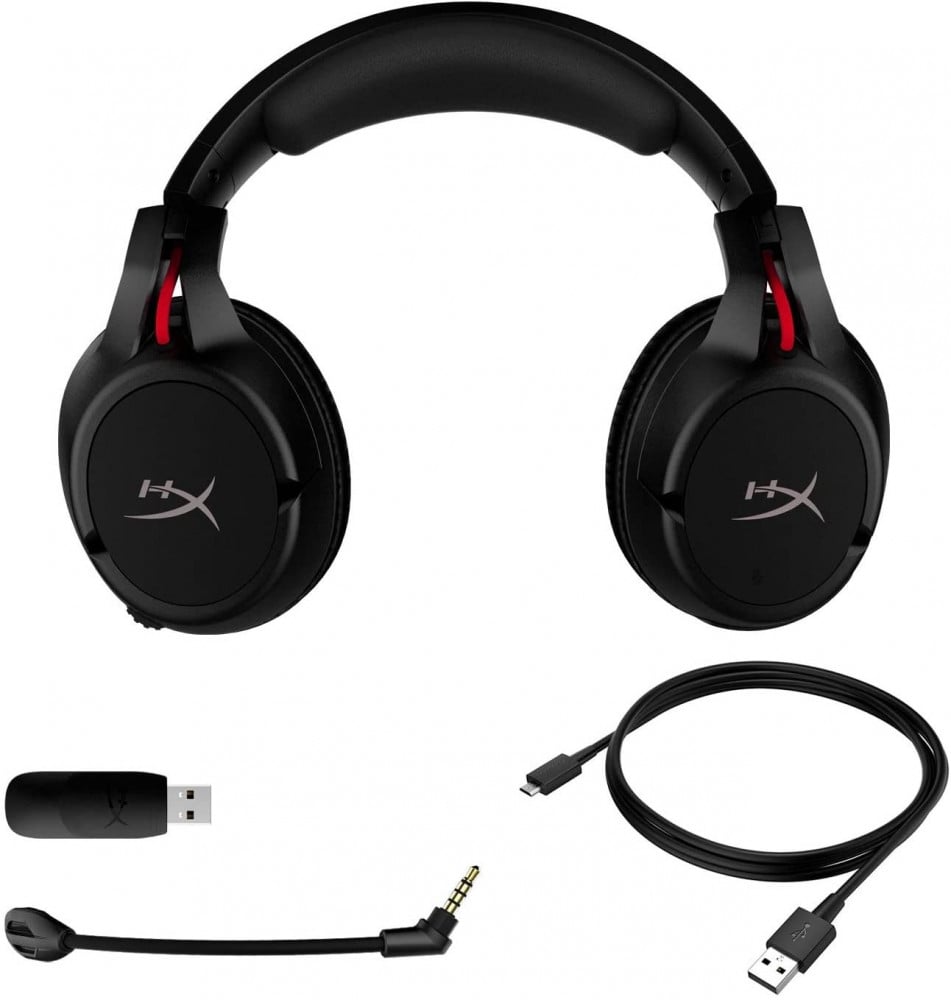 صورة سماعة هايبر اكس - HyperX Cloud Flight - Wireless Gaming Headset, with Long Lasting Battery Upto 30 hours of Use, Detachable Noise Cancelling Microphone, Red LED Light, Bass, Comfortable Memo رقم 2