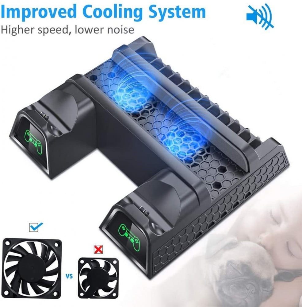 صورة ستاند تبريد بلاستيشن 4 - OIVO PS4 Stand Cooling Fan Station for Playstation 4/PS4 Slim/PS4 Pro رقم 5
