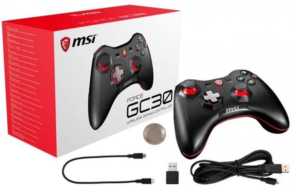 صورة MSI Gaming Wireless Rechargeable Dual Vibration Gaming Controller for PC and Android (FORCE GC30) رقم 2