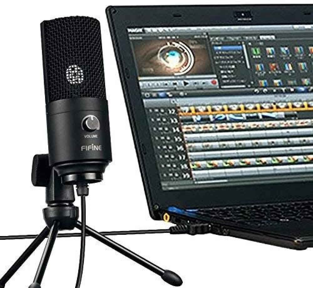 صورة مايكروفون فيفينا - USB Microphone,Fifine Metal Condenser Recording Microphone for Laptop MAC or Windows Cardioid Studio Recording Vocals, Voice Overs,Streaming Broadcast and YouTube Videos-K رقم 4