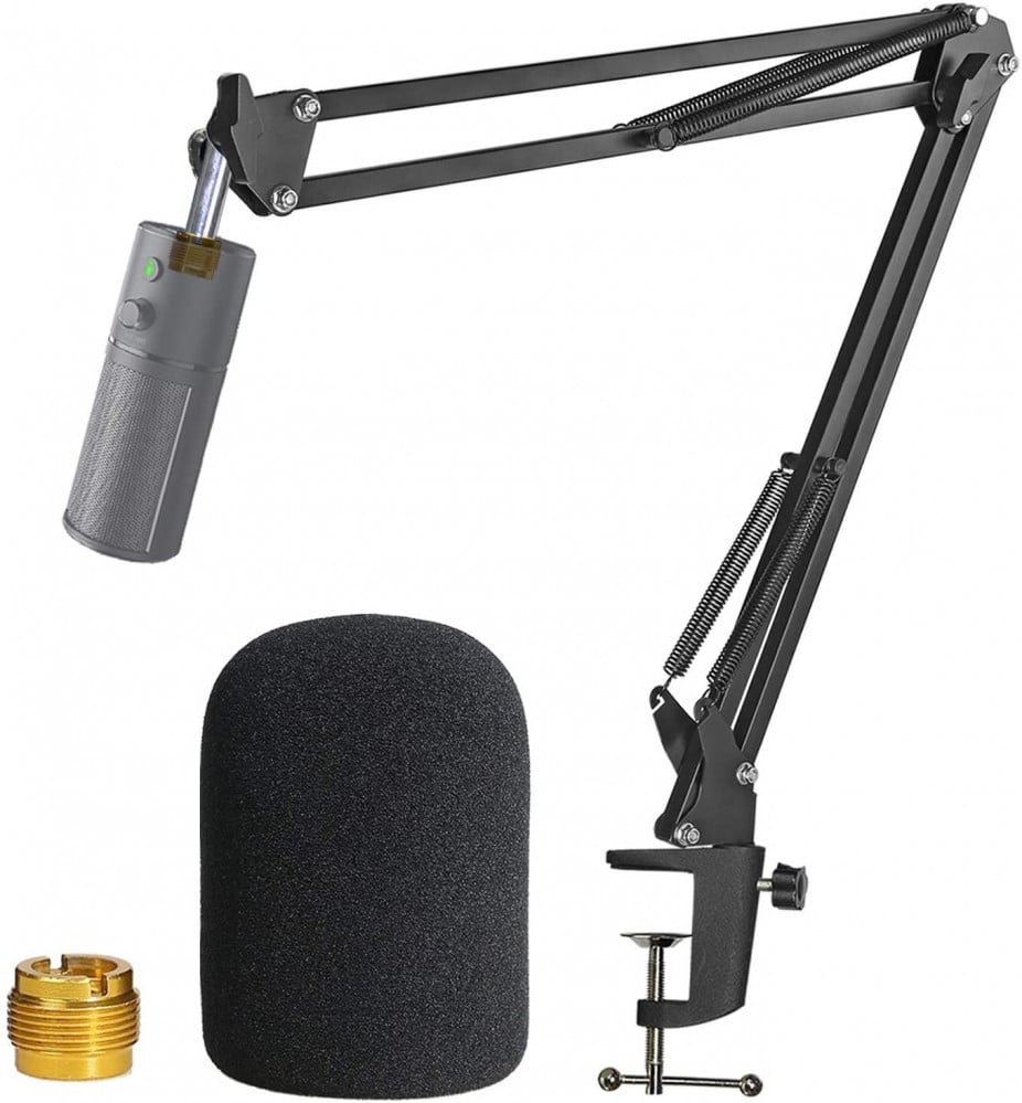 صورة Razer Seiren X Boom Arm with Pop Filter - Mic Stand with Foam Cover Windscreen for Razer Seiren X Streaming Microphone by YOUSHARES رقم 2