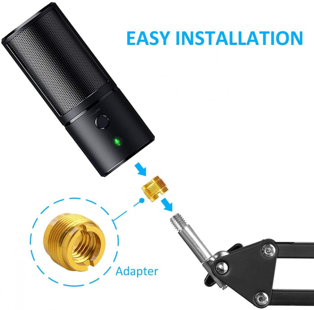 صورة Razer Seiren X Boom Arm with Pop Filter - Mic Stand with Foam Cover Windscreen for Razer Seiren X Streaming Microphone by YOUSHARES رقم 5