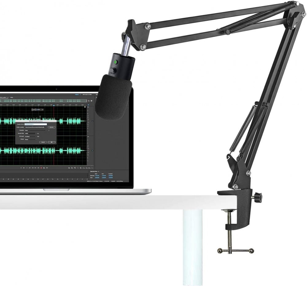 صورة Razer Seiren X Boom Arm with Pop Filter - Mic Stand with Foam Cover Windscreen for Razer Seiren X Streaming Microphone by YOUSHARES رقم 6