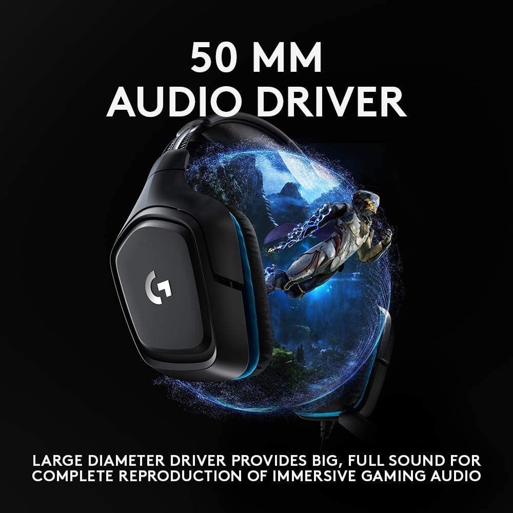 صورة سماعة لوجيتك جي 432 - Logitech G432 DTSX 7.1 Surround Sound Wired PC Gaming Headset رقم 4