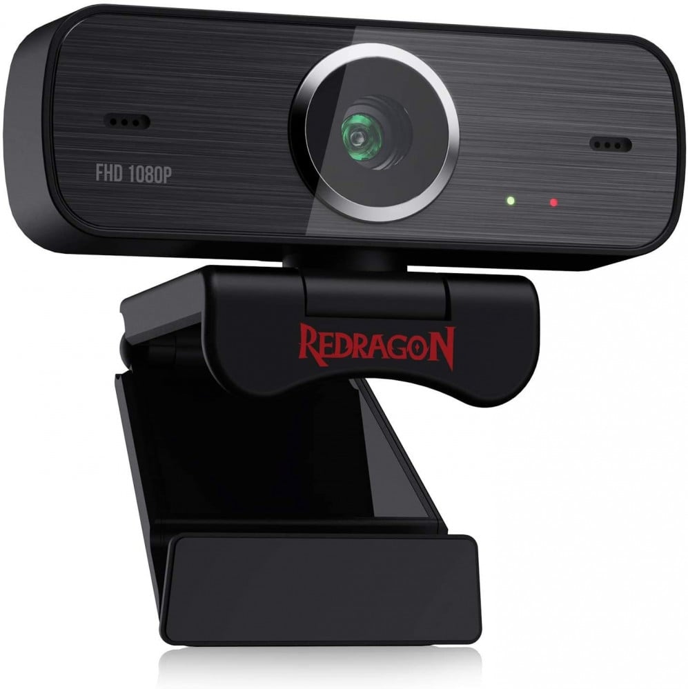 صورة Redragon GW800 1080P Webcam with Built-in Dual Microphone, 360-Degree Rotation - 2.0 USB Skype Computer Web Camera - 30 FPS for Online Courses, Video Conferencing and Streaming رقم 2