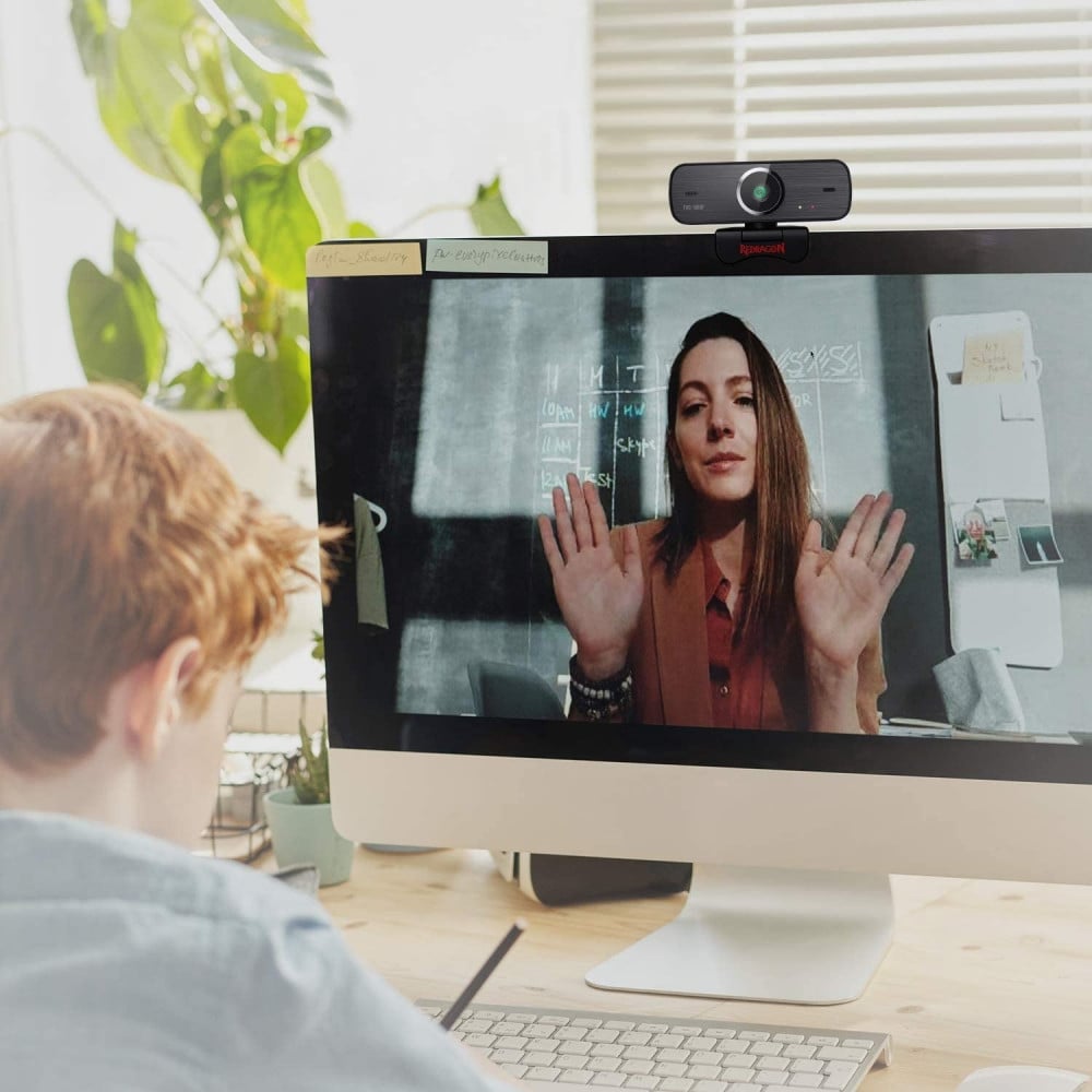 صورة Redragon GW800 1080P Webcam with Built-in Dual Microphone, 360-Degree Rotation - 2.0 USB Skype Computer Web Camera - 30 FPS for Online Courses, Video Conferencing and Streaming رقم 9