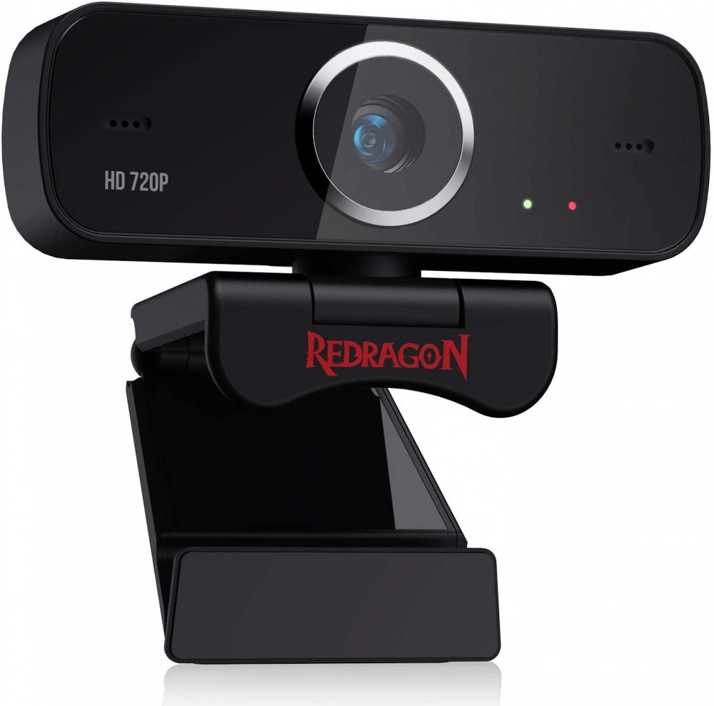 صورة Redragon GW600 720P Webcam with Built-in Dual Microphone, 360-Degree Rotation - 2.0 USB Skype Computer Web Camera - 30 FPS for Online Courses, Video Conferencing and Streaming رقم 2