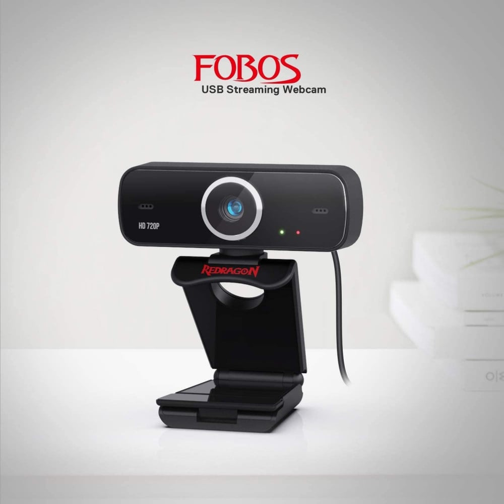 صورة Redragon GW600 720P Webcam with Built-in Dual Microphone, 360-Degree Rotation - 2.0 USB Skype Computer Web Camera - 30 FPS for Online Courses, Video Conferencing and Streaming رقم 5