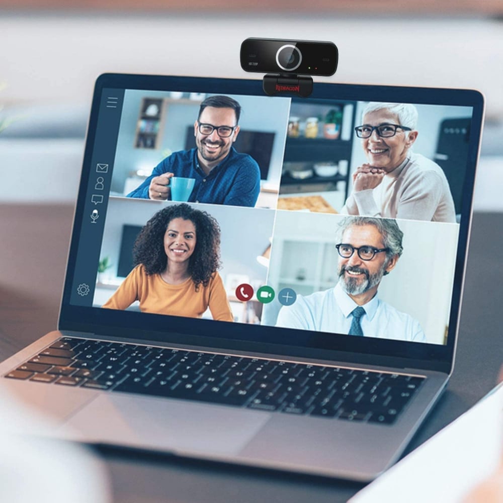 صورة Redragon GW600 720P Webcam with Built-in Dual Microphone, 360-Degree Rotation - 2.0 USB Skype Computer Web Camera - 30 FPS for Online Courses, Video Conferencing and Streaming رقم 9
