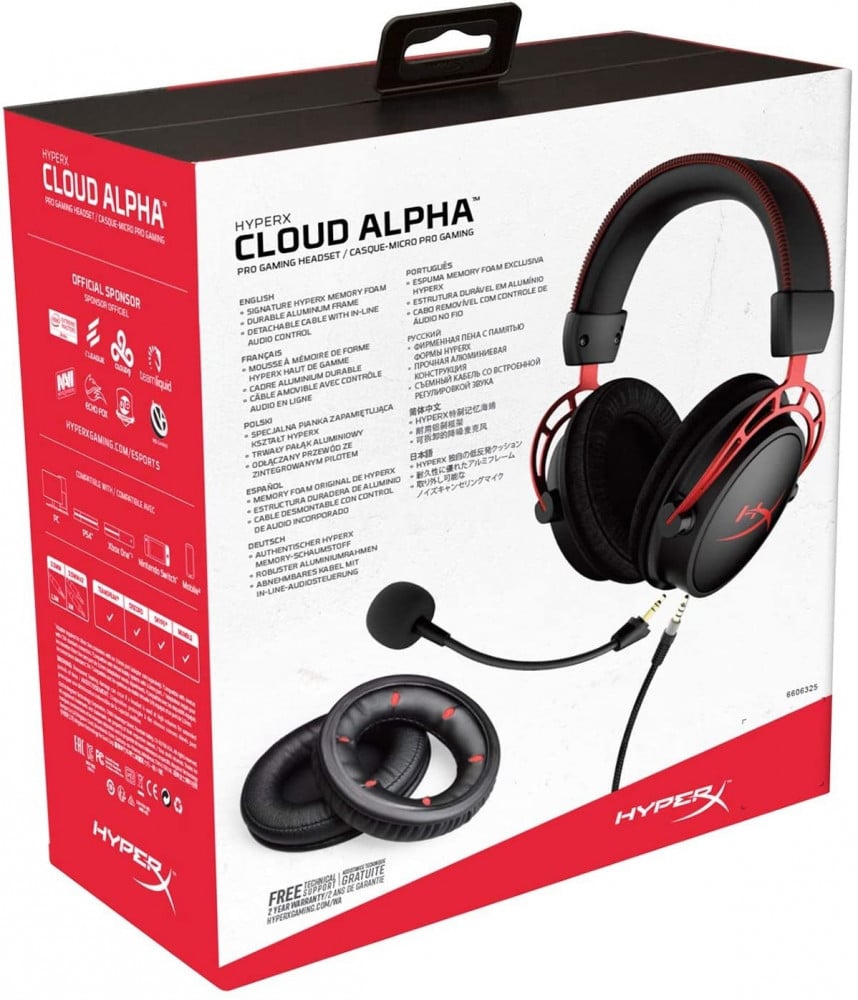 صورة سماعة هايبر اكس كلاود - HyperX Cloud Alpha - Gaming Headset, Dual Chamber Drivers, Award Winning Comfort, Durable Aluminum Frame, Detachable Microphone, Works on PC, PS4, Xbox One, Nintendo  رقم 2
