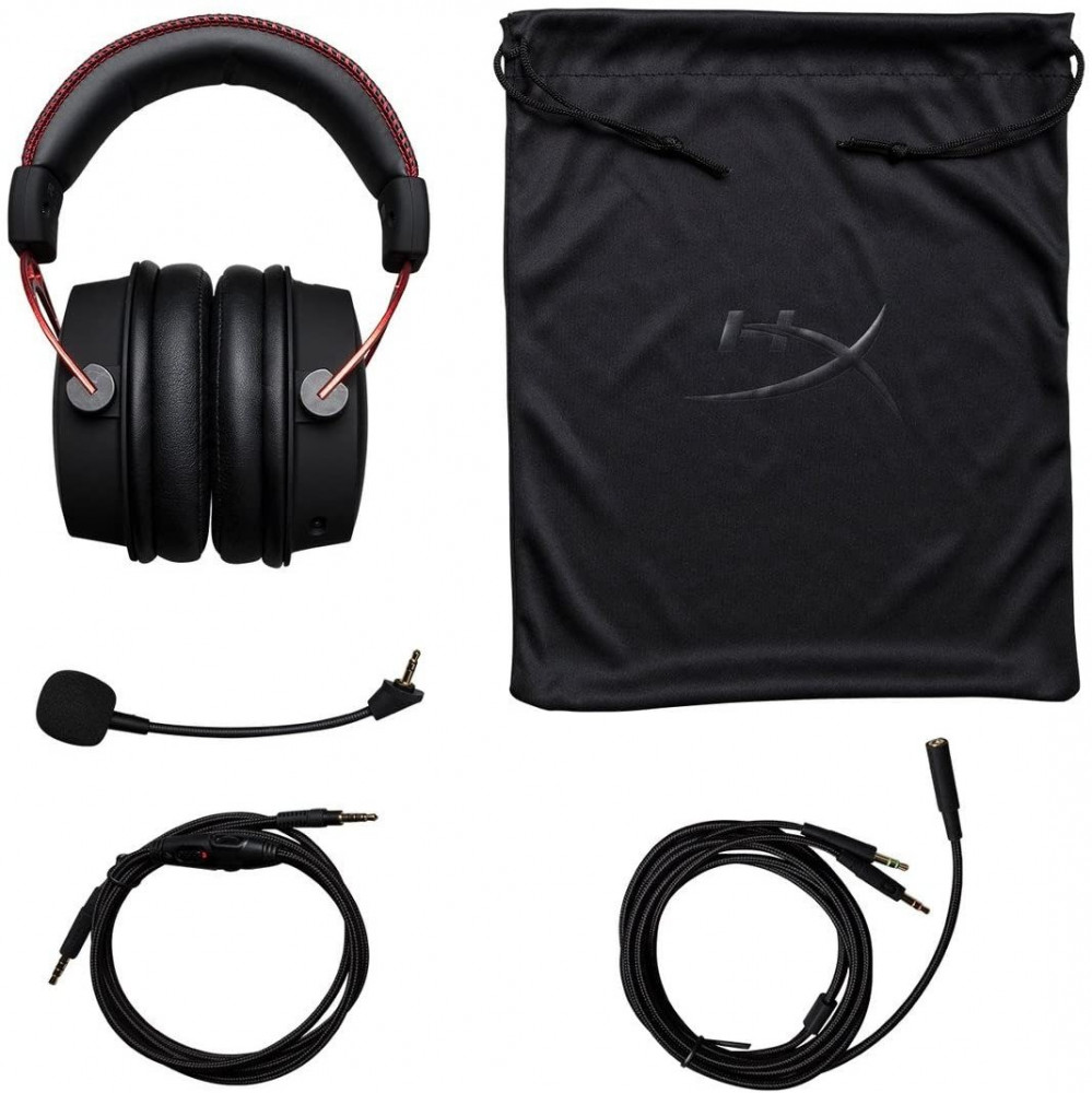 صورة سماعة هايبر اكس كلاود - HyperX Cloud Alpha - Gaming Headset, Dual Chamber Drivers, Award Winning Comfort, Durable Aluminum Frame, Detachable Microphone, Works on PC, PS4, Xbox One, Nintendo  رقم 3