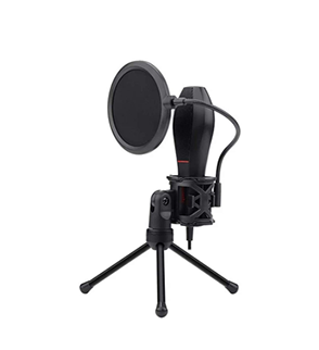 صورة مايك ريدراجون - The Redragon Quasar GM200 Omnidirectional USB Condenser Microphone with Tripod & Pop Filter