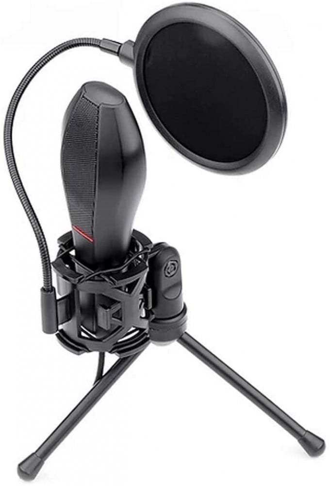 صورة مايك ريدراجون - The Redragon Quasar GM200 Omnidirectional USB Condenser Microphone with Tripod & Pop Filter رقم 4