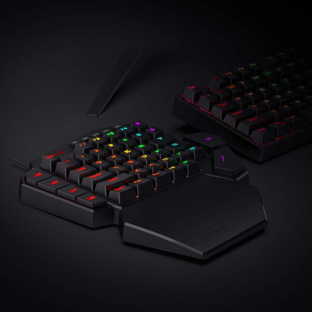 صورة Redragon K585 DITI One-Handed RGB Mechanical Gaming Keyboard, Type-C Professional Gaming Keypad with 7 Onboard Macro Keys, Detachable Wrist Rest, 42 Keys رقم 9