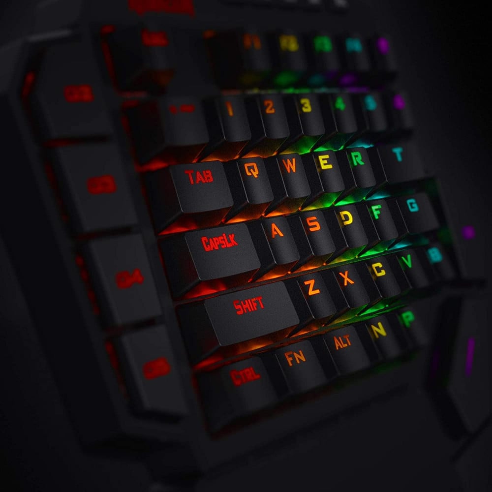 صورة Redragon K585 DITI One-Handed RGB Mechanical Gaming Keyboard, Type-C Professional Gaming Keypad with 7 Onboard Macro Keys, Detachable Wrist Rest, 42 Keys رقم 10