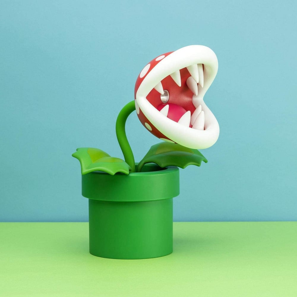 صورة Paladone Piranha Plant Posable Lamp BDP | LED Light with Flexible Head for Nintendo Fans | Officially Licensed Super Mario | 33cm Tall USB Powered, Red and Green رقم 3