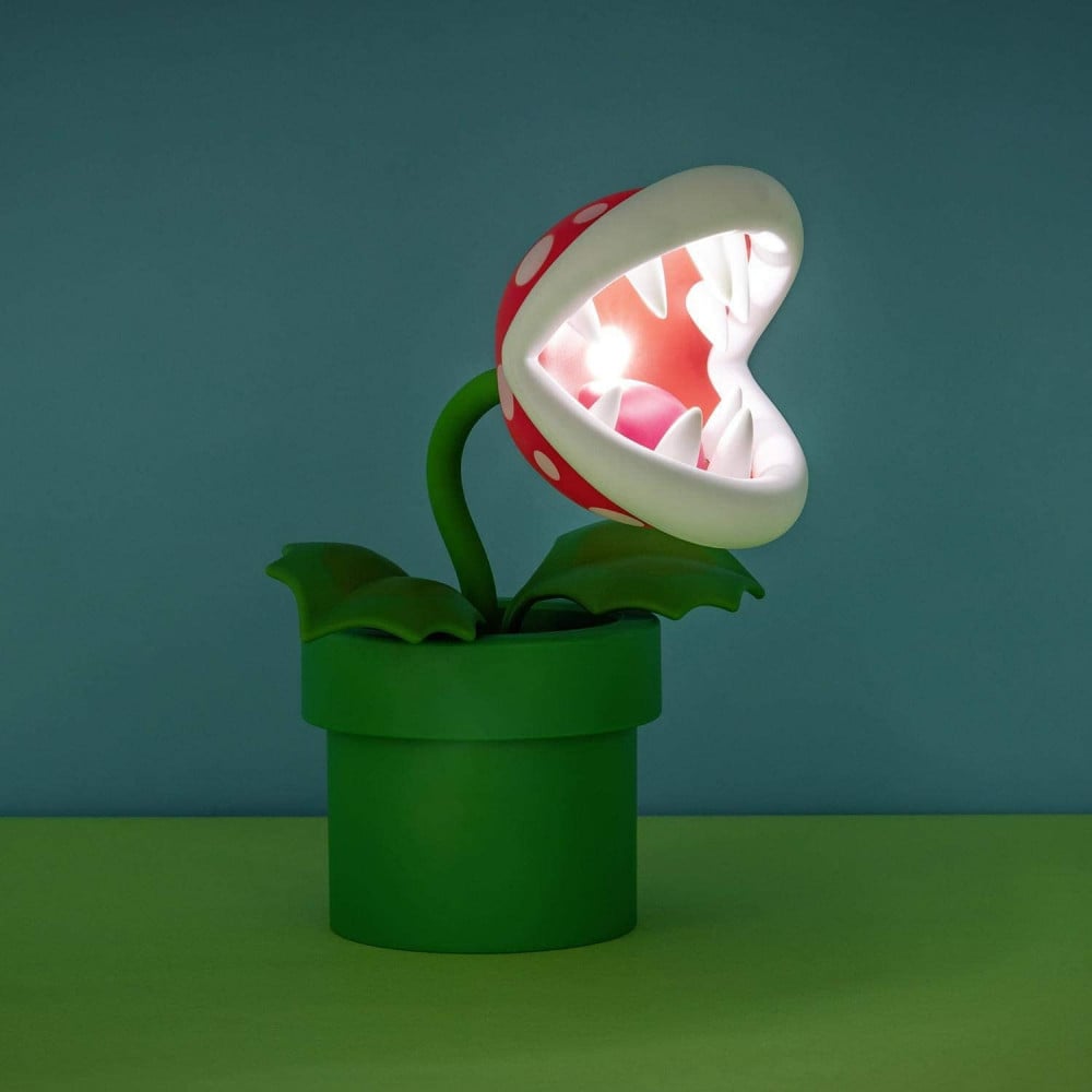 صورة Paladone Piranha Plant Posable Lamp BDP | LED Light with Flexible Head for Nintendo Fans | Officially Licensed Super Mario | 33cm Tall USB Powered, Red and Green رقم 4