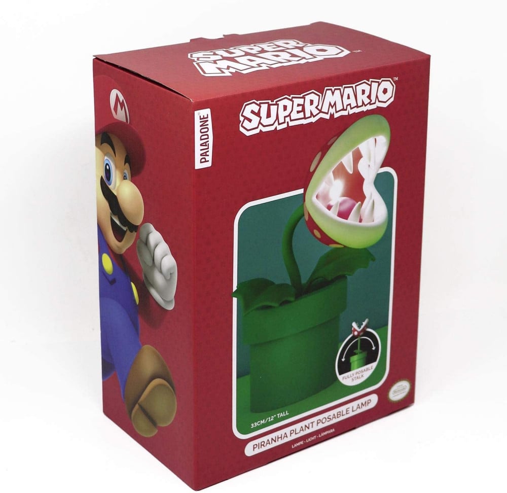 صورة Paladone Piranha Plant Posable Lamp BDP | LED Light with Flexible Head for Nintendo Fans | Officially Licensed Super Mario | 33cm Tall USB Powered, Red and Green رقم 7