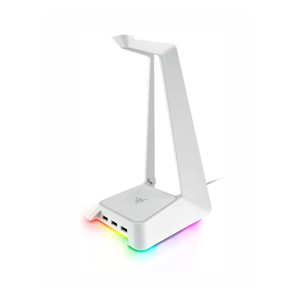 صورة Razer Base Station Chroma - حامل سماعة رأس احترافي بإضاءة RGB وتصميم عصري باللون الأبيض