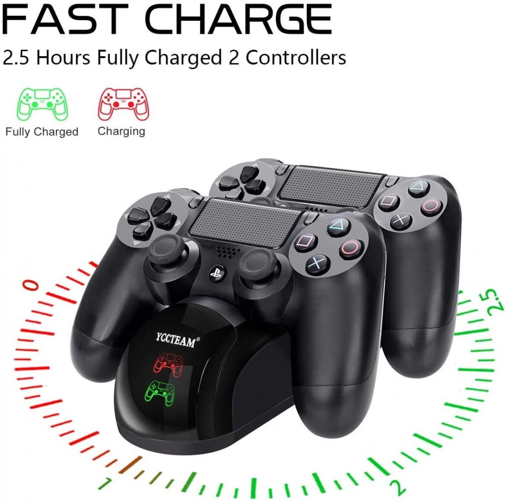 صورة قاعده شحن كنترول سوني 4 - YCCTEAM DUAL CHARGING STATION PS4 رقم 6