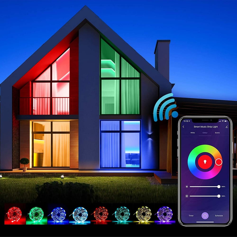 صورة Govee Homeyard Led Strip Lights 5M -16.4FT Smart WiFi RGB Light Strips Work with Alexa Google Assistant Remote Voice APP Control Music Sync Rope Light Color Changing for Home Kitchen Bedroom رقم 4