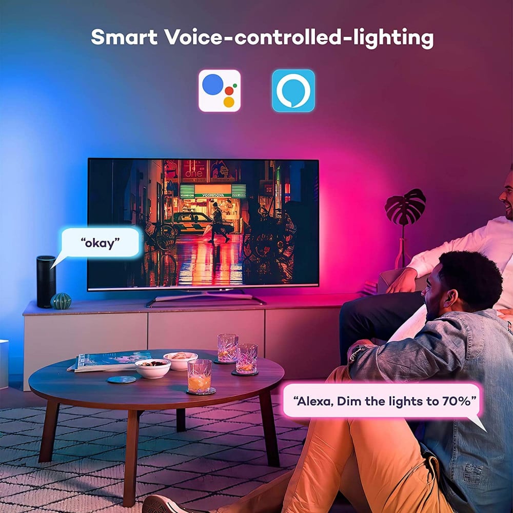 صورة Govee Homeyard Led Strip Lights 5M -16.4FT Smart WiFi RGB Light Strips Work with Alexa Google Assistant Remote Voice APP Control Music Sync Rope Light Color Changing for Home Kitchen Bedroom رقم 5