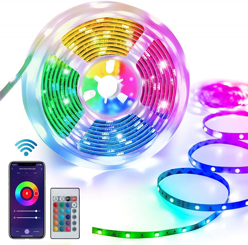 صورة Govee Homeyard Led Strip Lights 5M -16.4FT Smart WiFi RGB Light Strips Work with Alexa Google Assistant Remote Voice APP Control Music Sync Rope Light Color Changing for Home Kitchen Bedroom رقم 7