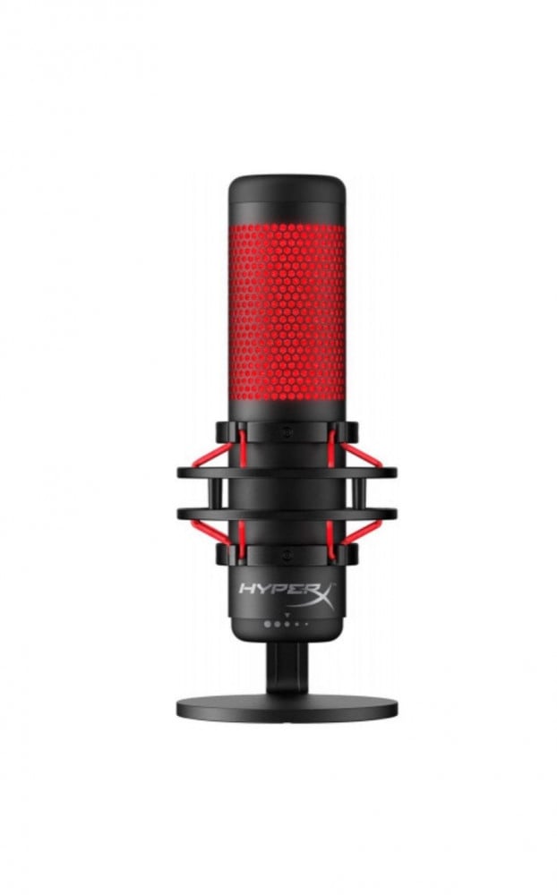 صورة مايك هايبر اكس - HyperX QuadCast - USB Condenser Gaming Microphone, for PC, PS4 and Mac, Anti-Vibration Shock Mount, Four Polar Patterns, Pop Filter, Gain Control, Podcasts, Twitch, YouTube, رقم 2