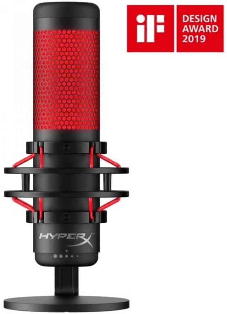 صورة مايك هايبر اكس - HyperX QuadCast - USB Condenser Gaming Microphone, for PC, PS4 and Mac, Anti-Vibration Shock Mount, Four Polar Patterns, Pop Filter, Gain Control, Podcasts, Twitch, YouTube, رقم 5