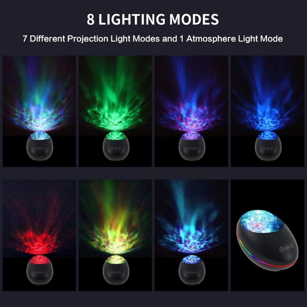 صورة Star Galaxy Light Projector with Bluetooth Speaker, Ocean Wave Projector Night Light Built-in Music Player, Sleep Timer & Remote Control,8 Starlight Light Projector Modes for Bedroom Party D رقم 6