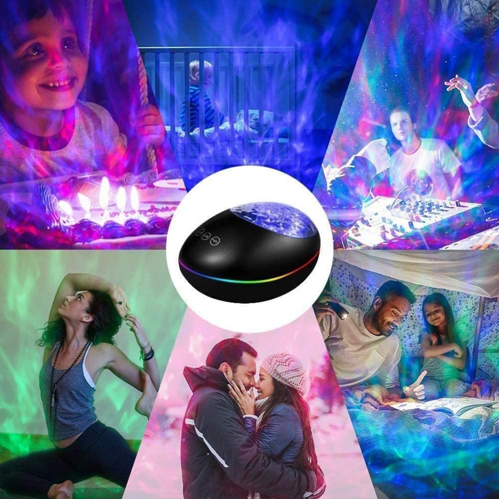 صورة Star Galaxy Light Projector with Bluetooth Speaker, Ocean Wave Projector Night Light Built-in Music Player, Sleep Timer & Remote Control,8 Starlight Light Projector Modes for Bedroom Party D رقم 7
