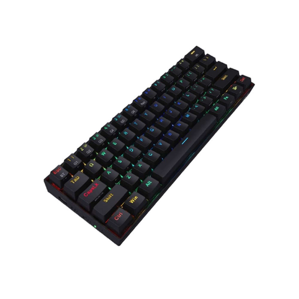 صورة كيبورد Redragon K530 RGB Black - تصميم مدمج وأداء ميكانيكي بمفاتيح Brown Switch