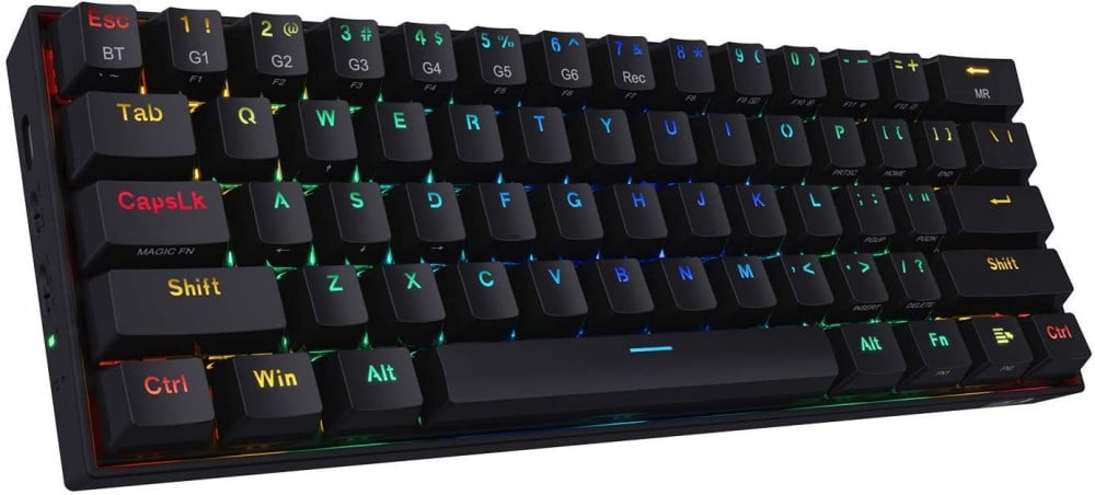 صورة كيبورد Redragon K530 RGB Black - تصميم مدمج وأداء ميكانيكي بمفاتيح Brown Switch رقم 3