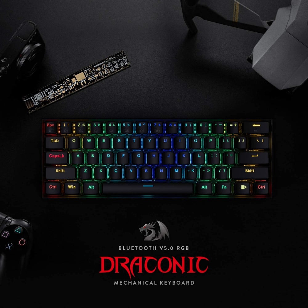 صورة كيبورد Redragon K530 RGB Black - تصميم مدمج وأداء ميكانيكي بمفاتيح Brown Switch رقم 5