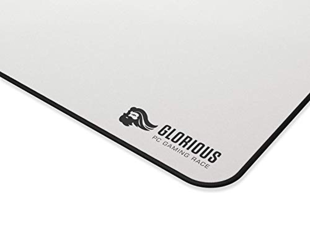 صورة Glorious XXL Extended Gaming Mouse Mat/Pad - Large, Wide (XXL Extended) White Cloth Mousepad, Stitched Edges | 18"x36" (GW-XXL) رقم 3
