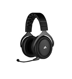 صورة سماعة كورسير - Corsair HS70 Pro Wireless Gaming Headset - 7.1 Surround Sound Headphones for PC, PS5 - 50mm Drivers – Carbon (CA-9011211-NA)