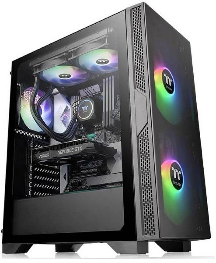 صورة Thermaltake Versa T25 TG Midi tower PC casing Black Built-in fan, Window, Dust filter رقم 5