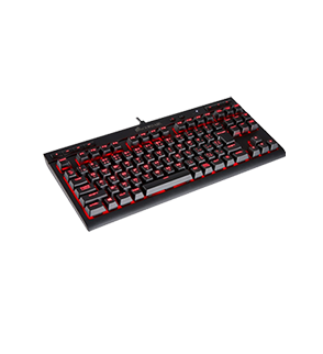 صورة كيبورد Corsair K63 Mechanical - مفاتيح Cherry MX Red وإضاءة حمراء للألعاب التنافسية
