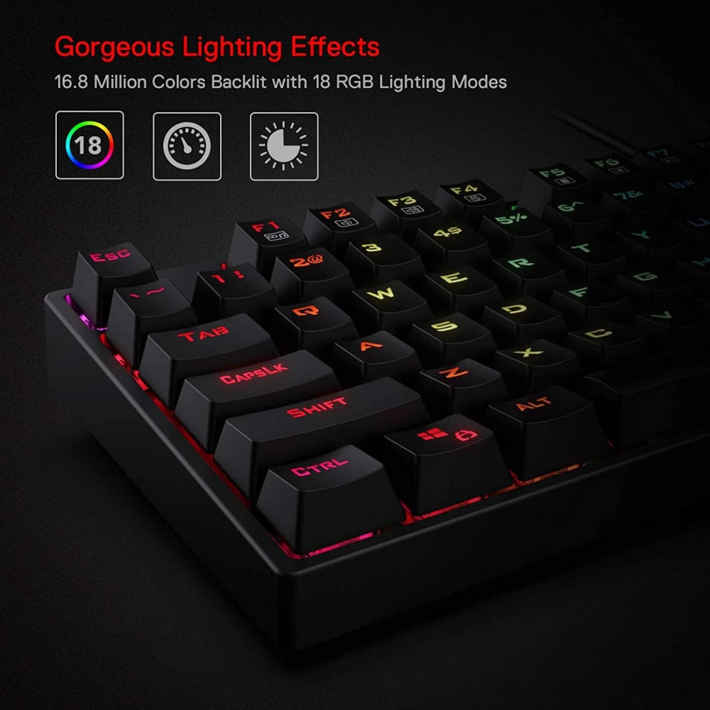 صورة كيبورد Redragon K582 SURARA RGB - الأداء الهادئ والدقة المثالية للألعاب رقم 6